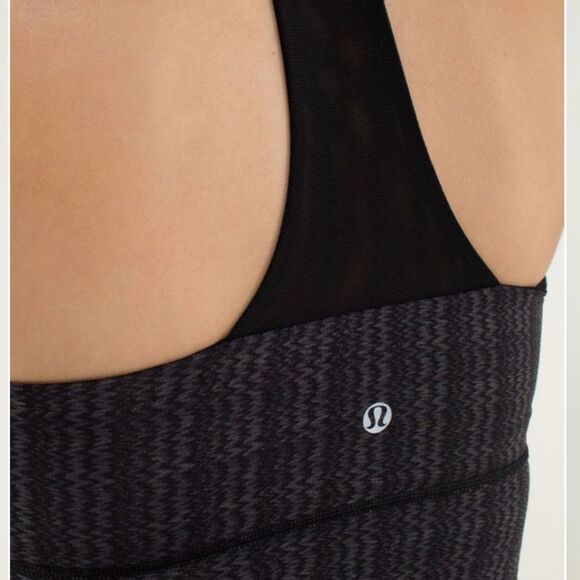 Lululemon Scoop Neck Tank Luon Light Ziggy Wee September Black / Black Size 6 - Picture 8 of 8